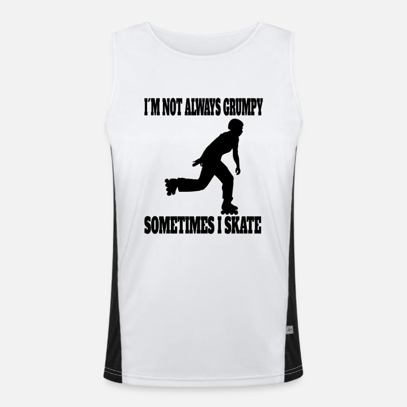 Roller Skating Gift Inline Skater Skating Inliner Débardeur respirant contrasté Homme 