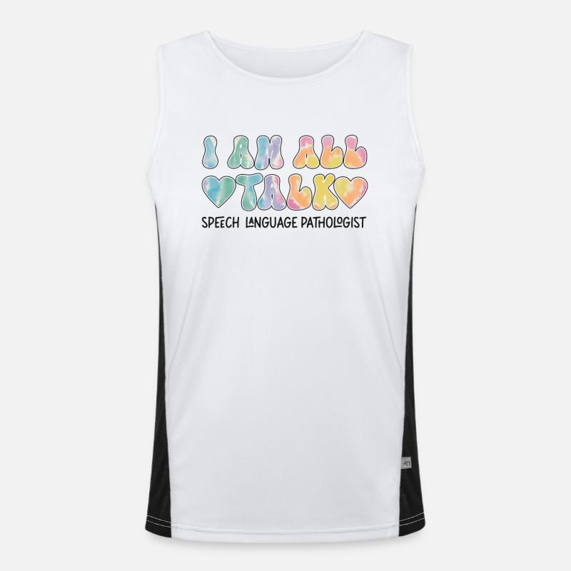 Speech Therapist Therapy Assistant Men's Functional Contrast Tank Top 
