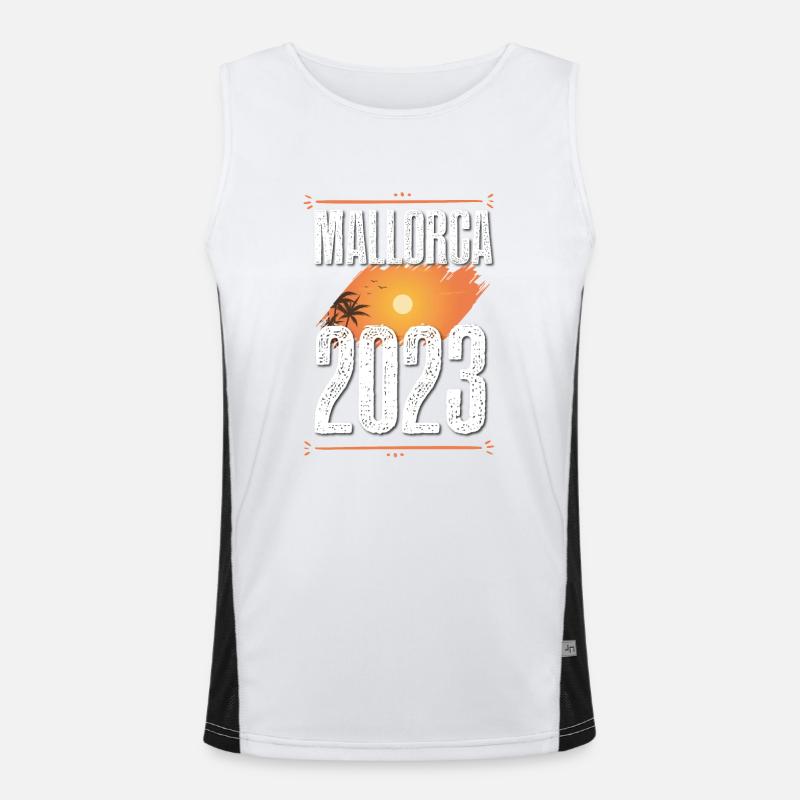 Mallorca 2023 Funktionelles Kontrast-Tank Top für Männer 