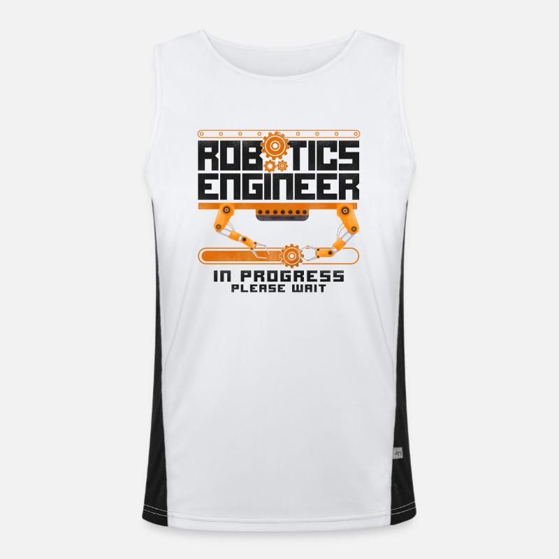 Robot Robotics Engineer Vintage Funktionelles Kontrast-Tank Top für Männer 
