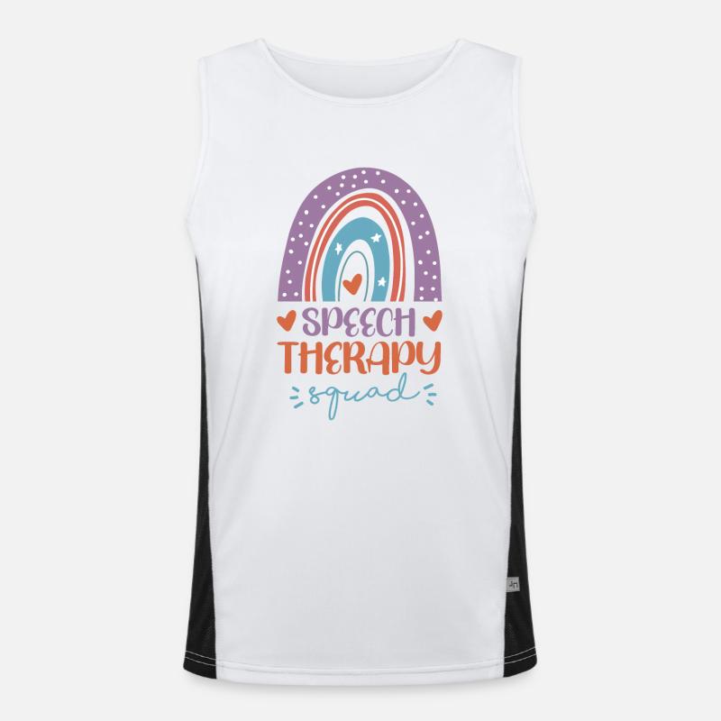 Speech Therapist Therapy Assistant - Men's Functional Contrast Tank Top - white/black
