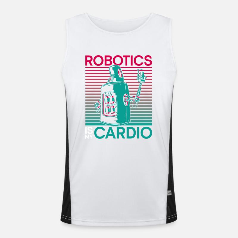 Robot Robotics Engineer Robotics Funktionelles Kontrast-Tank Top für Männer 