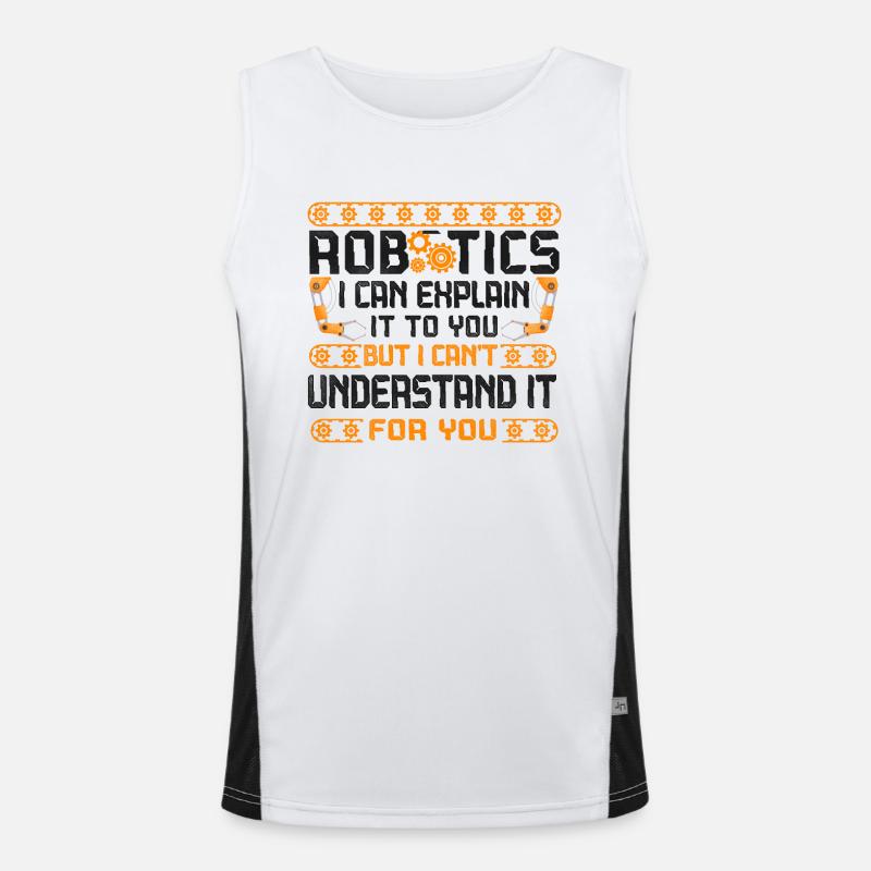 Robot Robotics Engineer Vintage Funktionelles Kontrast-Tank Top für Männer 