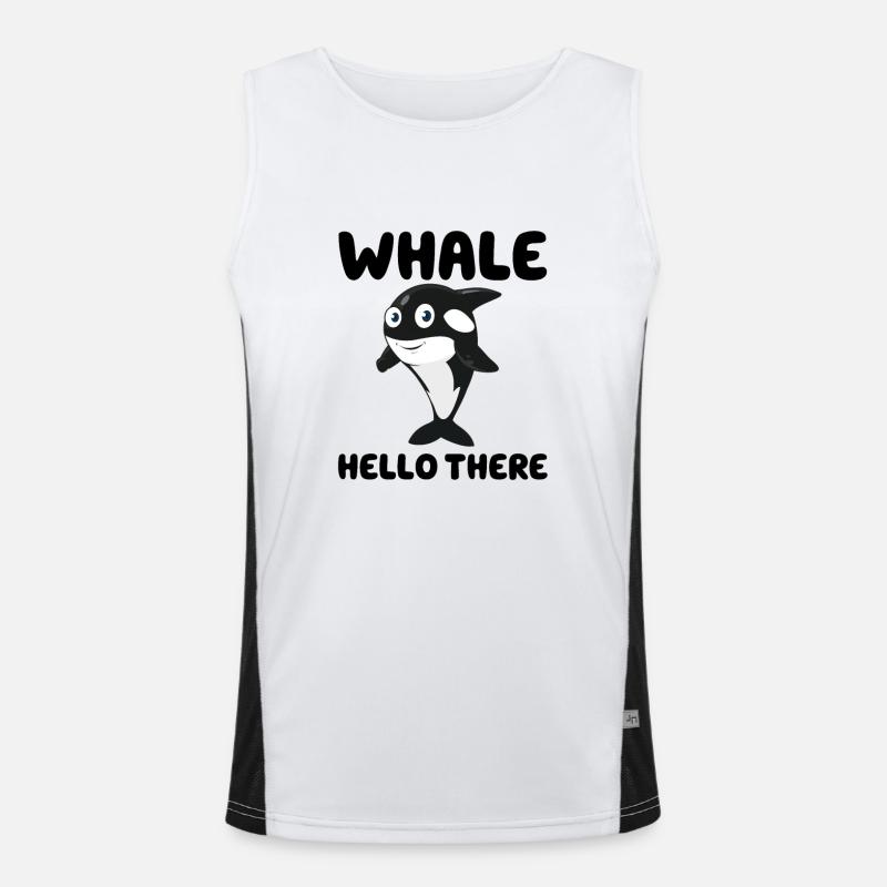 Wal Hallo Funktionelles Kontrast-Tank Top für Männer 