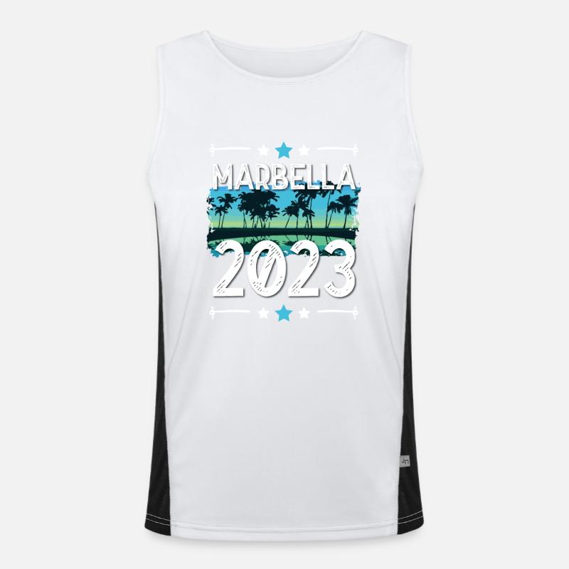 Marbella 2023 Funktionelles Kontrast-Tank Top für Männer 