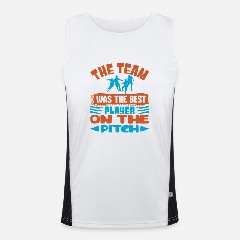 DIE MANNSCHAFT WAR DER BESTE SPIELER AUF DEM PLATZ 2 Funktionelles Kontrast-Tank Top für Männer 