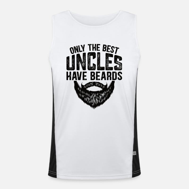 Uncle Beard Beard-Bearer Saying | funny gift Men's Functional Contrast Tank Top 