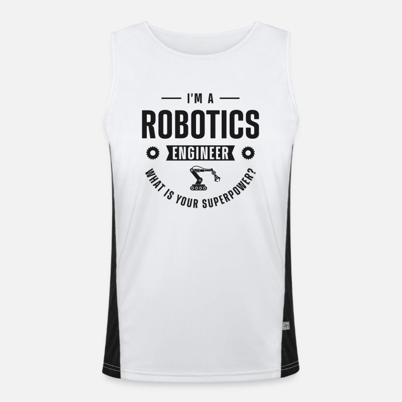 Robot Robotics Engineer I'm A Funktionelles Kontrast-Tank Top für Männer 