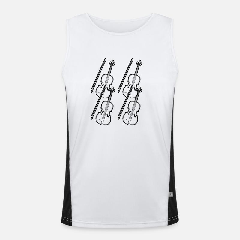 Violin Violinist Violinist Men's Functional Contrast Tank Top 