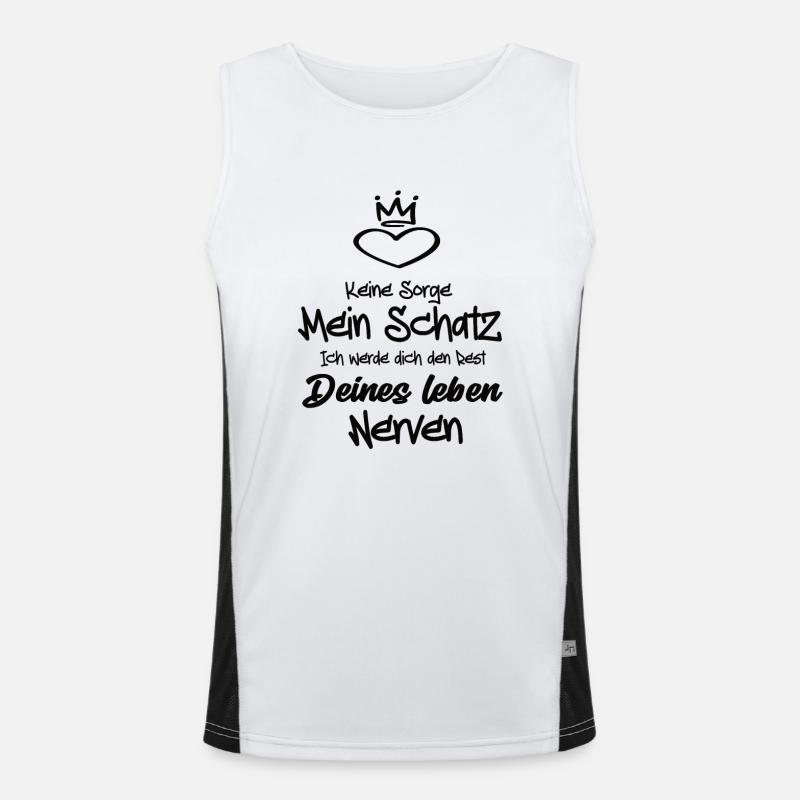 Keine Sorge Mein Schatz ich werde dich den Rest Funktionelles Kontrast-Tank Top für Männer 