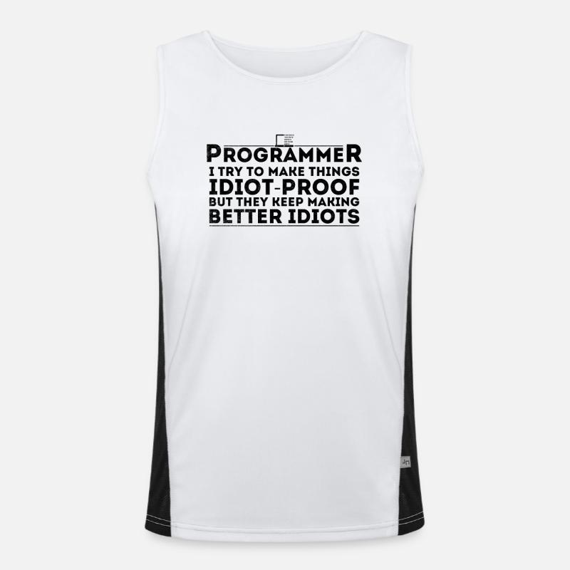 Lustiger Programmierer Humor Computer Coder Programmierung Funktionelles Kontrast-Tank Top für Männer 