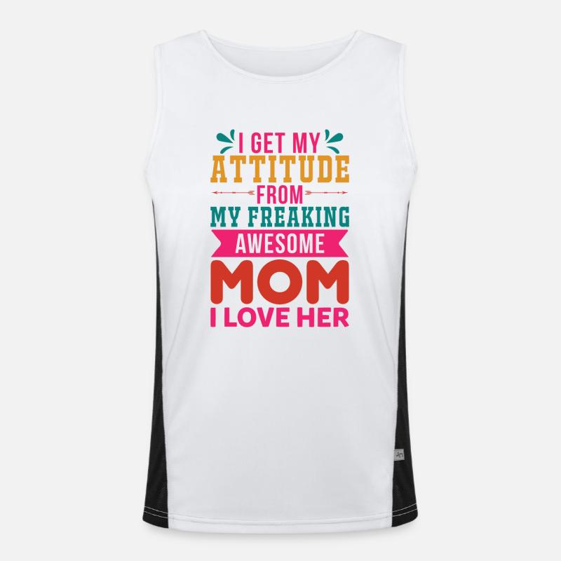 Stolze Mama Einer Wundervollen Tochter Geschenk Funktionelles Kontrast-Tank Top für Männer 