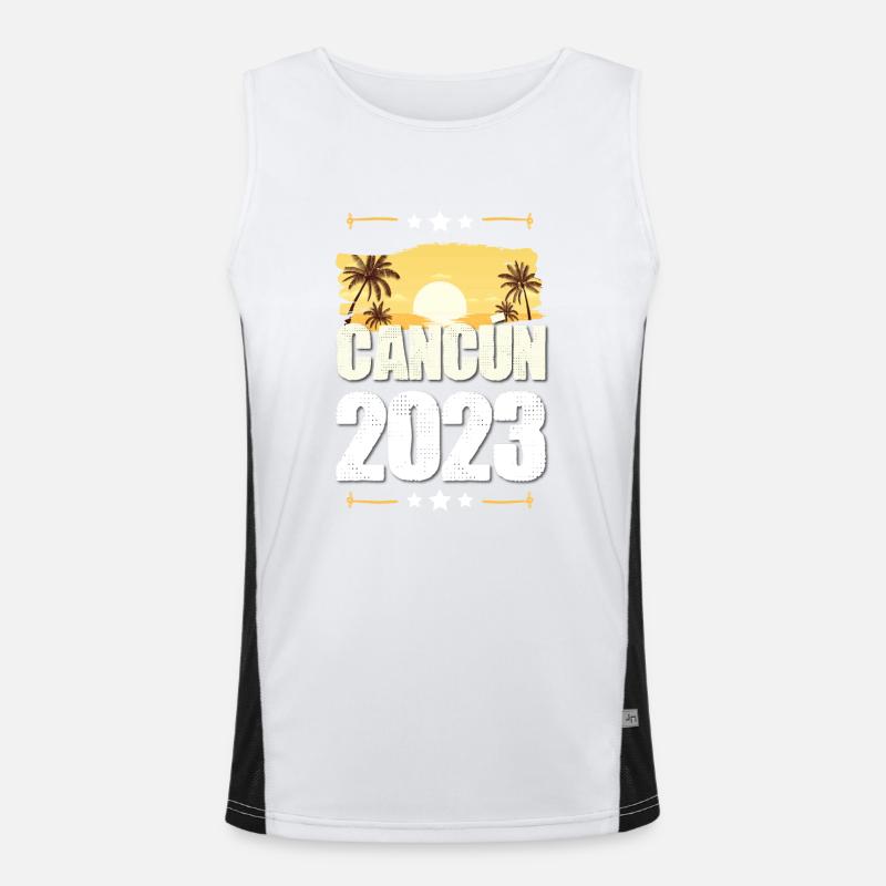 Cancun 2023 Funktionelles Kontrast-Tank Top für Männer 