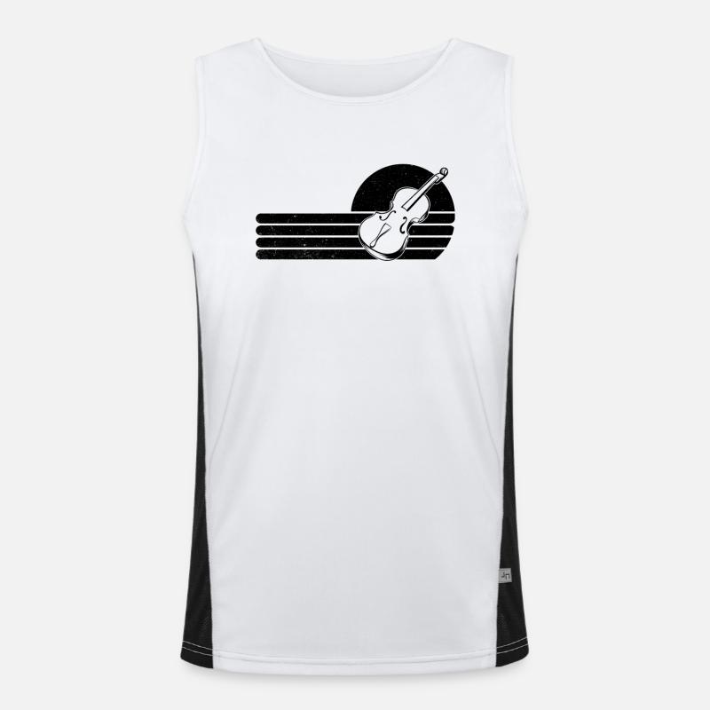 Cello cello player cellist - Men's Functional Contrast Tank Top  - white/black