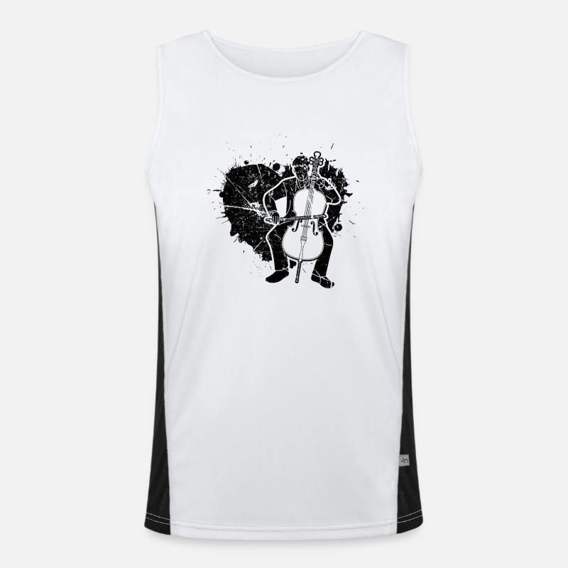 Cello cello player cellist Men's Functional Contrast Tank Top 