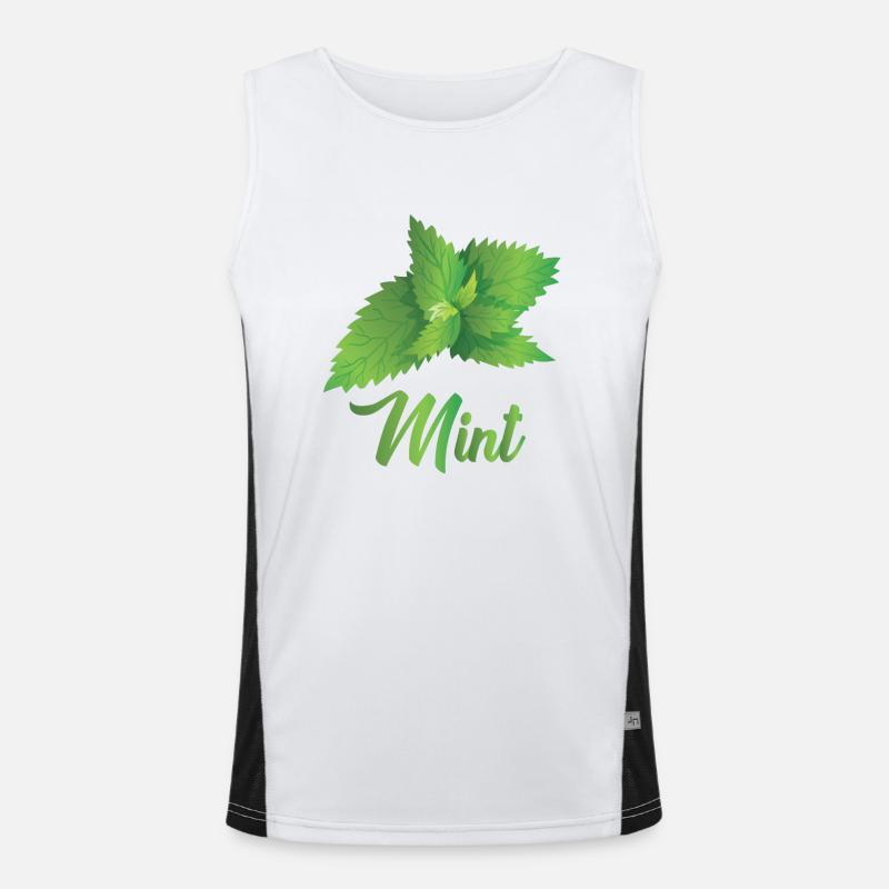 Minze Funktionelles Kontrast-Tank Top für Männer 