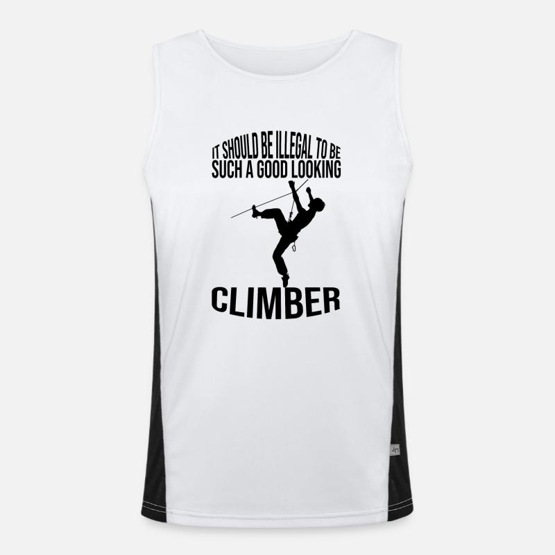Kletterer Berg Bergklettern Klettern Bergsteigen Funktionelles Kontrast-Tank Top für Männer 