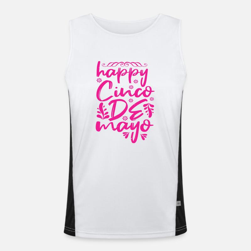 HAPPY CINCO DE MAYO 2 Funktionelles Kontrast-Tank Top für Männer 