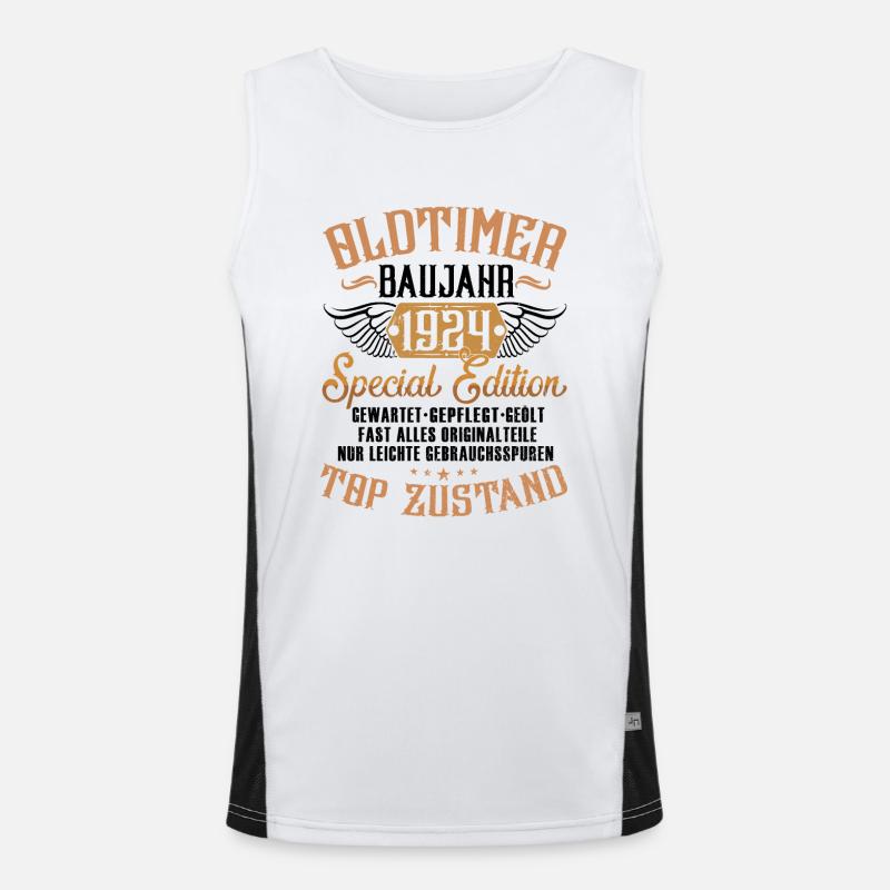 Oldtimer Baujahr 1924 Funktionelles Kontrast-Tank Top für Männer 