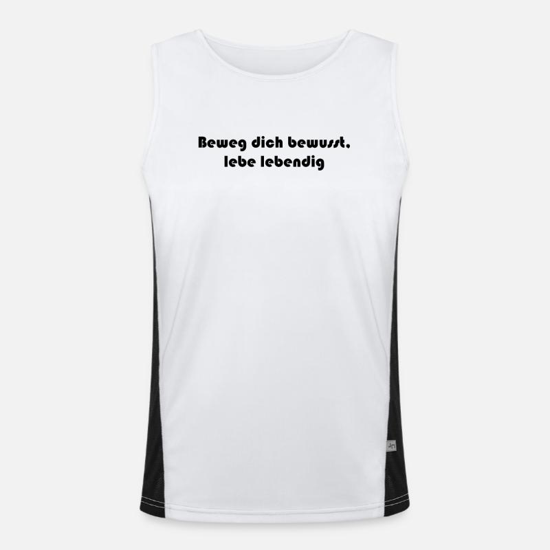 Pilates - Beweg dich bewusst, lebe lebendig Funktionelles Kontrast-Tank Top für Männer 