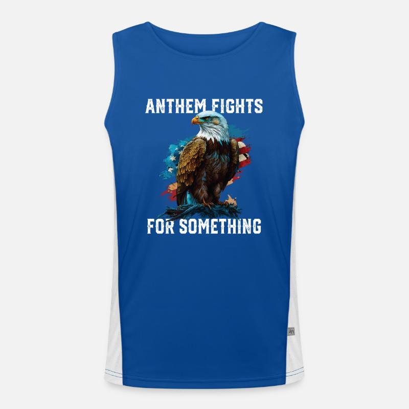 Anthem Fights For Something American Bald Eagle Men's Functional Contrast Tank Top 
