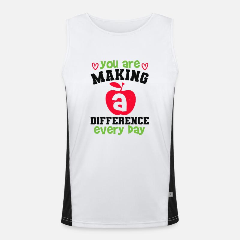 VOUS FAITES UNE DIFFÉRENCE CHAQUE JOUR Débardeur respirant contrasté Homme 