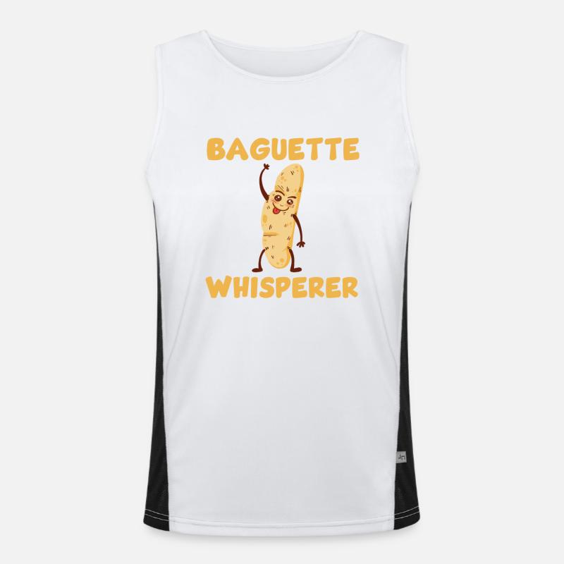 Baguette Whisperer Men's Functional Contrast Tank Top 