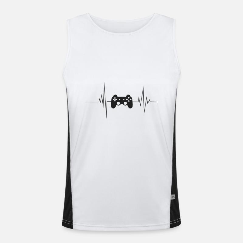 Herzschlag Controller Funktionelles Kontrast-Tank Top für Männer 