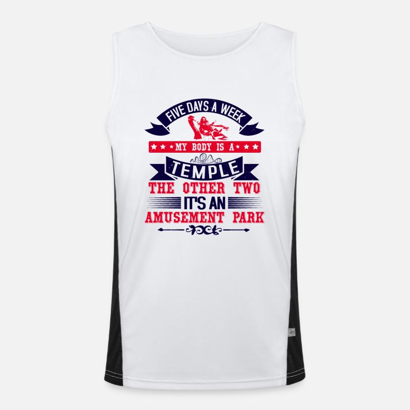 FIVE DAYS A WEEK TEMPLE THE OTHER TWO IT S AN Men's Functional Contrast Tank Top 