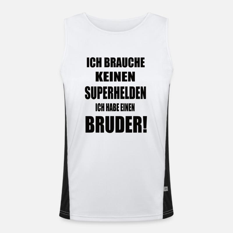 Bruder Geburtstag Funktionelles Kontrast-Tank Top für Männer 