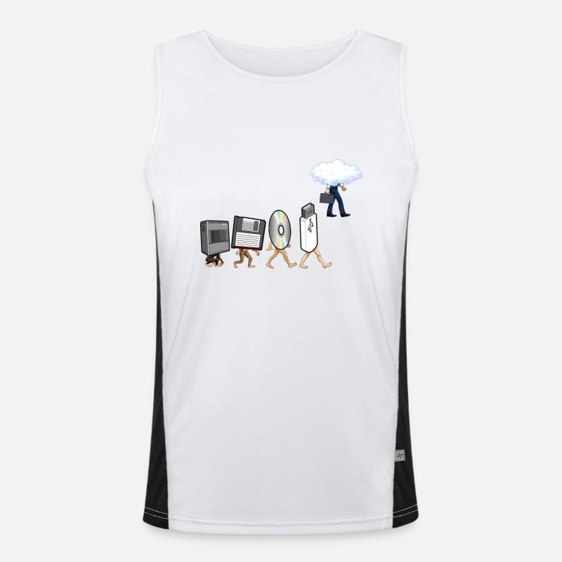Funny Geek Programmer Nerd Developer - Computer Men's Functional Contrast Tank Top 