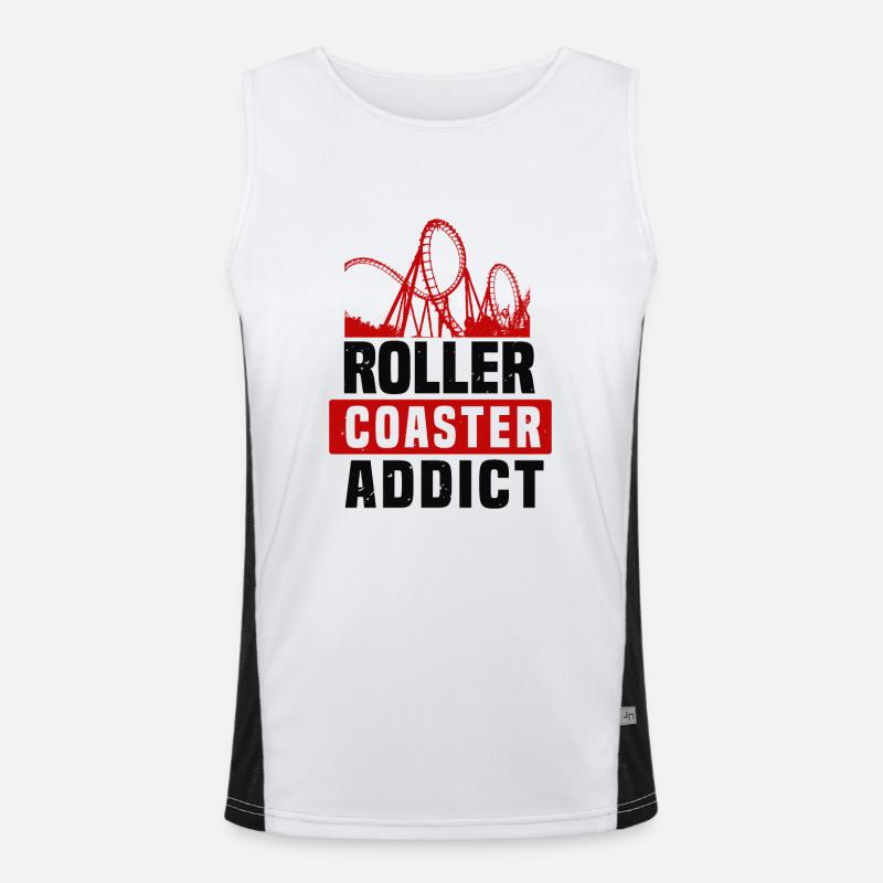 ROLLER COASTER ADDICT Men's Functional Contrast Tank Top 