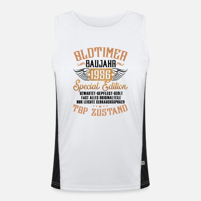 Geburtstag - Oldtimer 1956 Funktionelles Kontrast-Tank Top für Männer 