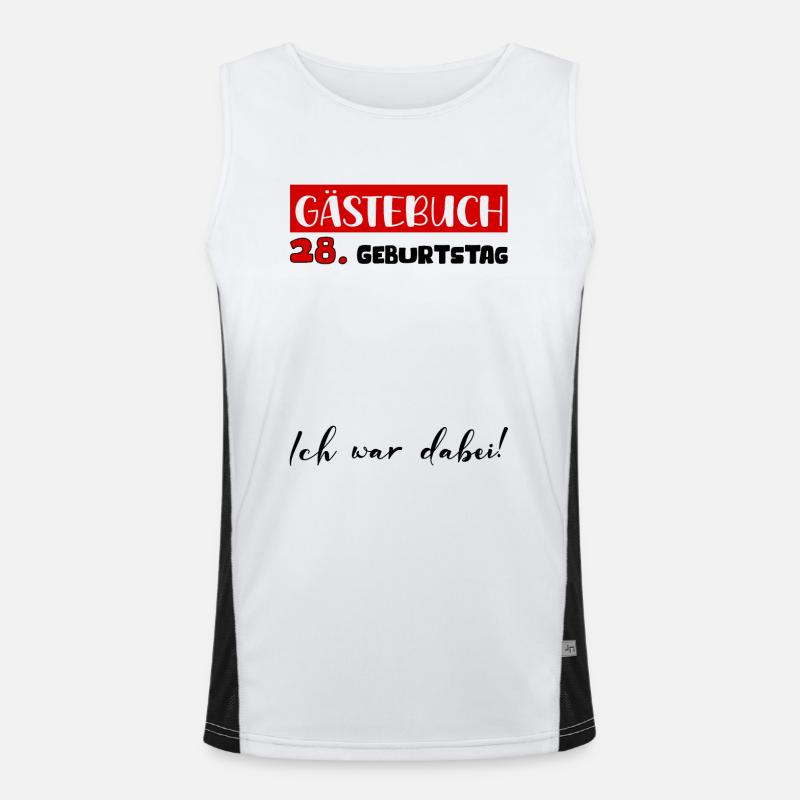 Gästebuch 28 Jahre Geburtstag Deko Bitte Eintragen Funktionelles Kontrast-Tank Top für Männer 
