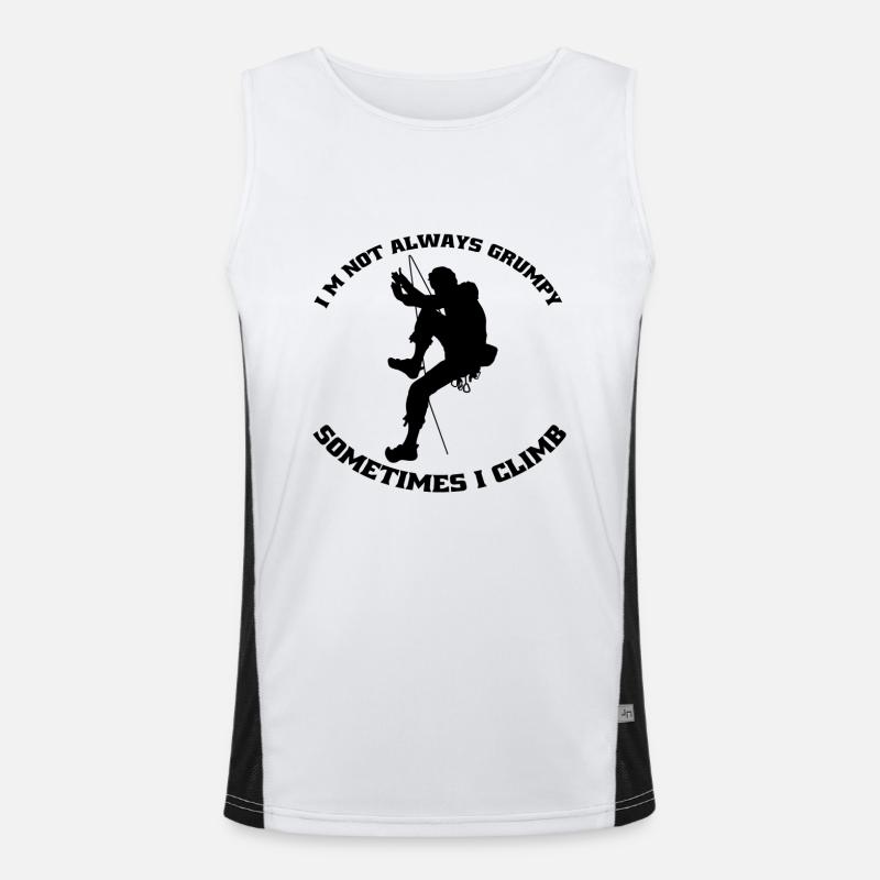 Kletterer Berg Bergklettern Klettern Bergsteigen Funktionelles Kontrast-Tank Top für Männer 