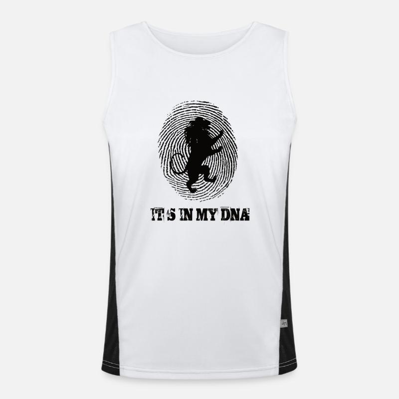 Löwe Its In My Dna Funktionelles Kontrast-Tank Top für Männer 
