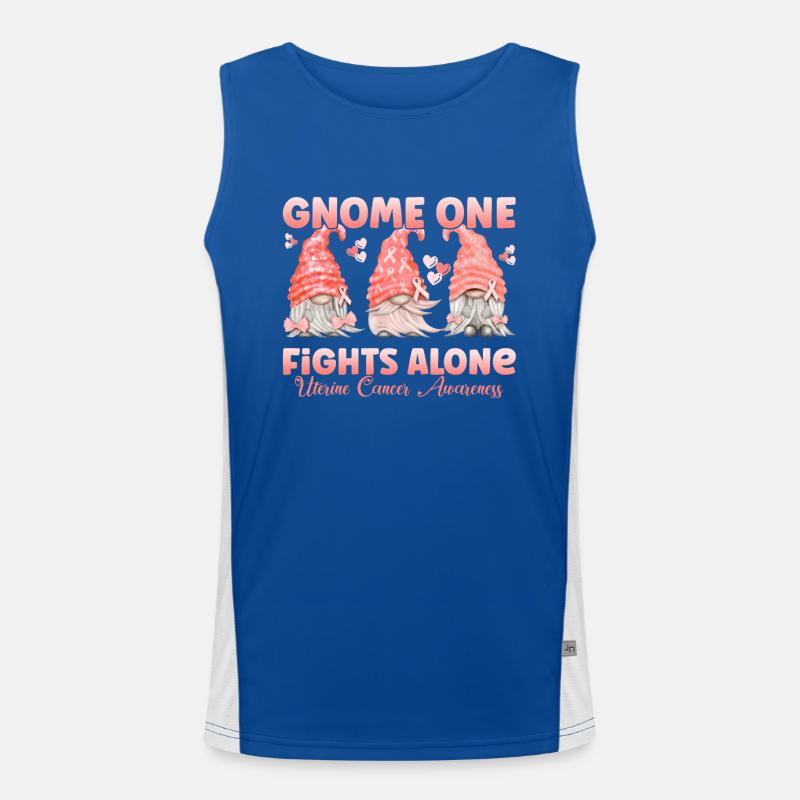 Gnome One Bekämpft Gebärmutterkrebs Funktionelles Kontrast-Tank Top für Männer 