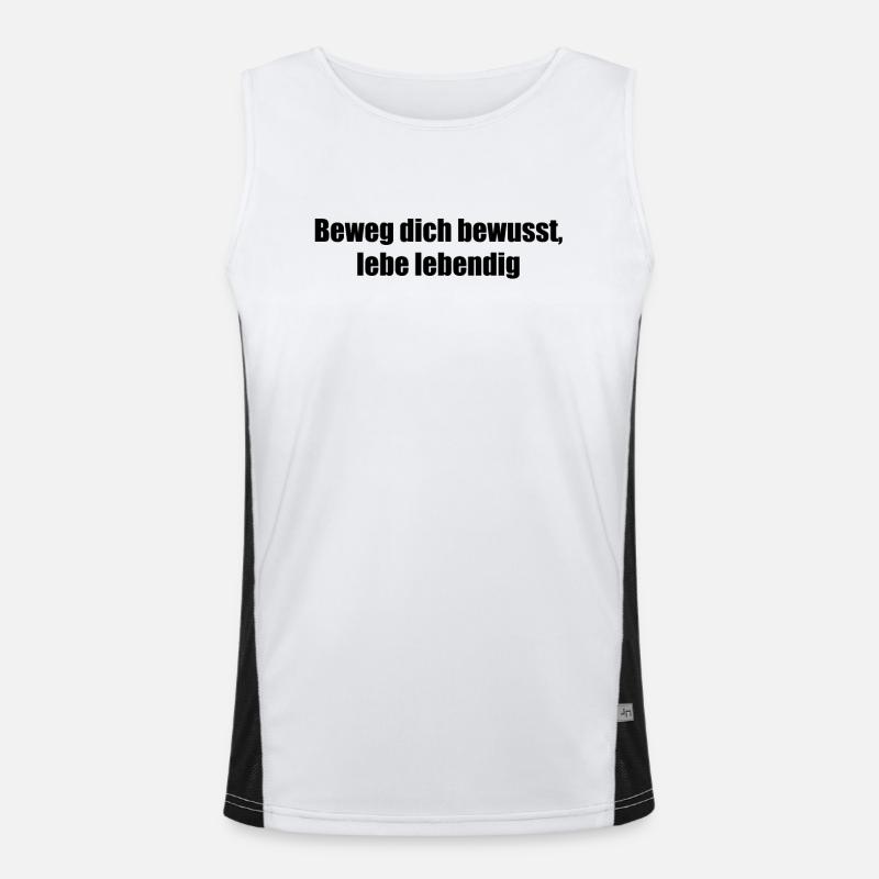 Pilates - Beweg dich bewusst, lebe lebendig Funktionelles Kontrast-Tank Top für Männer 