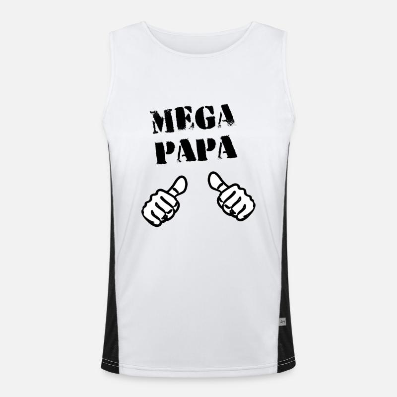 MEGA Papa Funktionelles Kontrast-Tank Top für Männer 