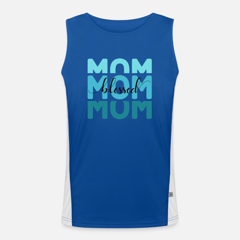 Mama -Muttertag Einfaches Design Funktionelles Kontrast-Tank Top für Männer 