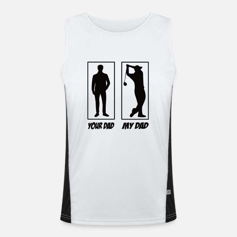 Your Dad My Dad Golf Papa Funktionelles Kontrast-Tank Top für Männer 