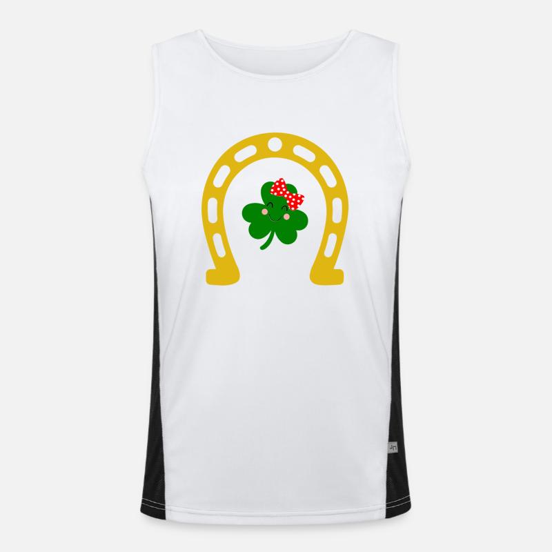 Accessoires de la Saint-Patrick Irlande Shamrock Décoration Débardeur respirant contrasté Homme 