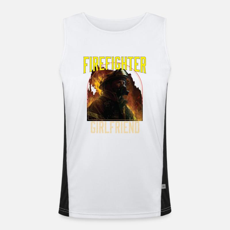 Firefighter Girlfriend Relationship Firefighter Funktionelles Kontrast-Tank Top für Männer 