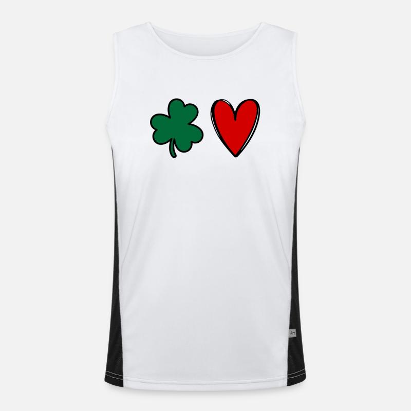 Accessoires de la Saint-Patrick Irlande Shamrock Décoration Débardeur respirant contrasté Homme 