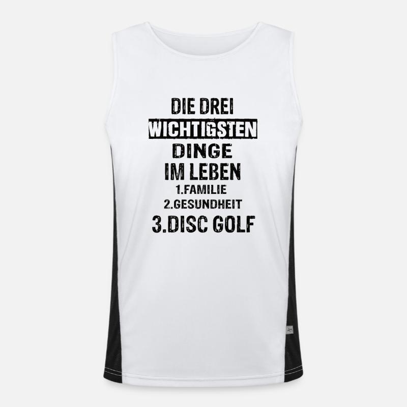 Disc Golf Funktionelles Kontrast-Tank Top für Männer 