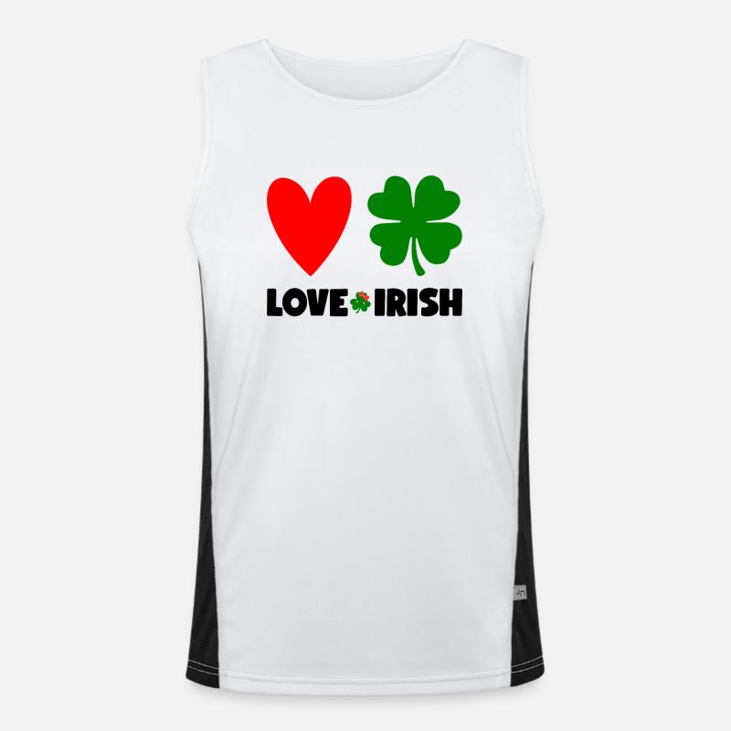 Accessoires de la Saint-Patrick Irlande Shamrock Décoration Débardeur respirant contrasté Homme 