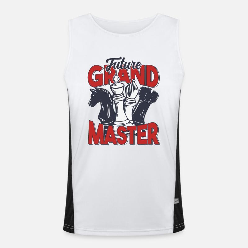 Future Grandmaster Chess Player Chess Pieces Men's Functional Contrast Tank Top 