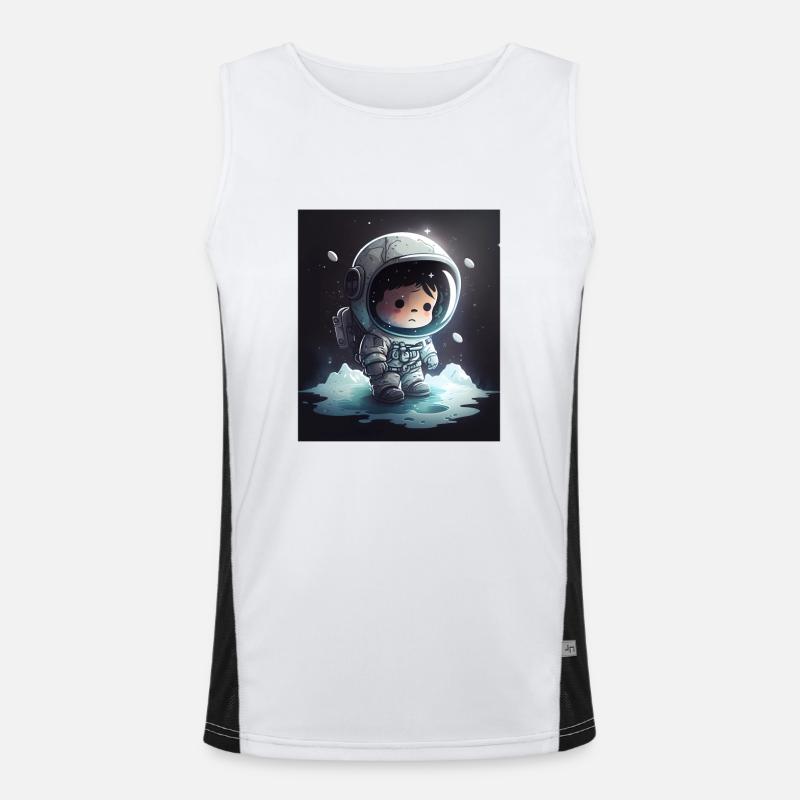 Chibi Astronaut Men's Functional Contrast Tank Top 