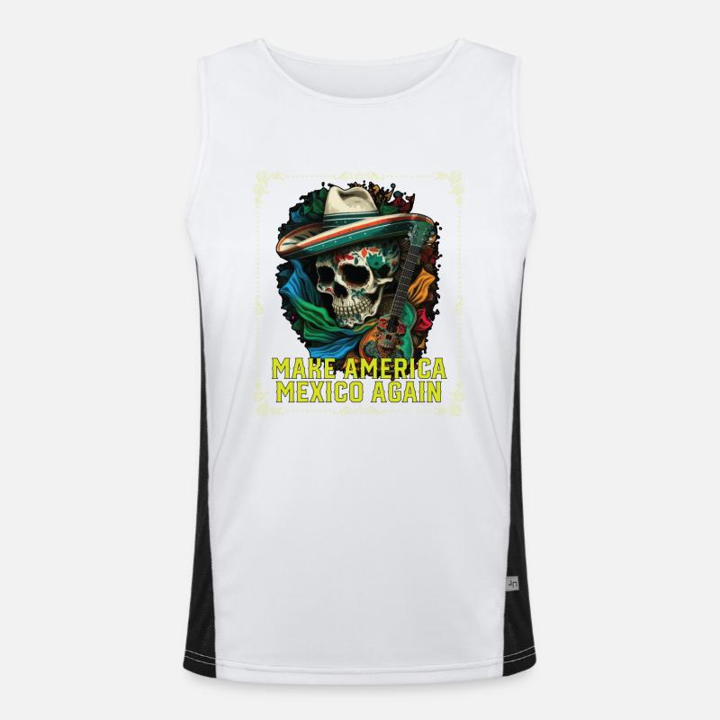 Make America Mexico Again America Mexico American Funktionelles Kontrast-Tank Top für Männer 