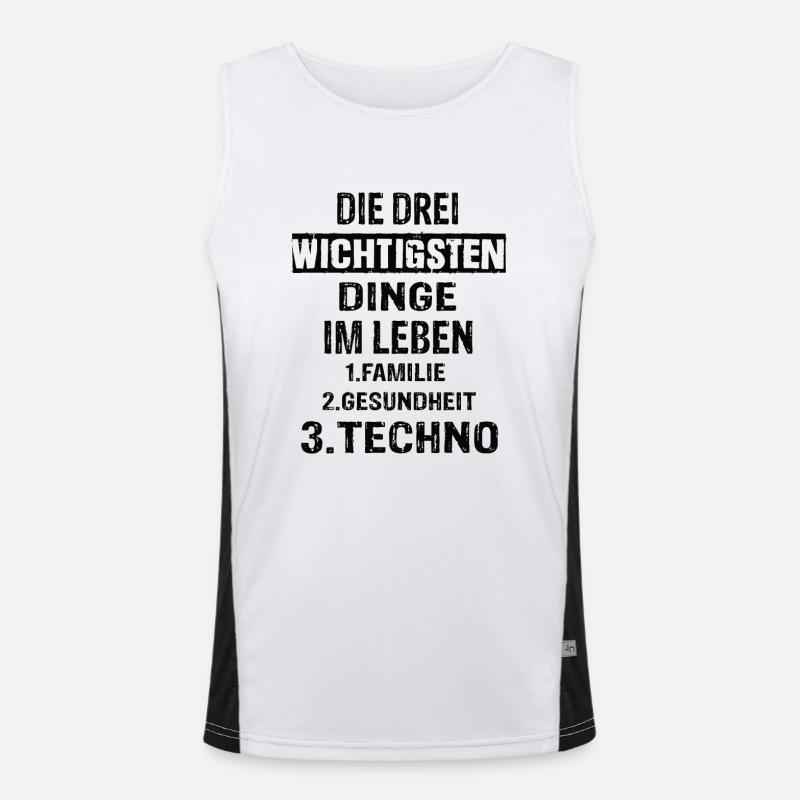 Techno Funktionelles Kontrast-Tank Top für Männer 
